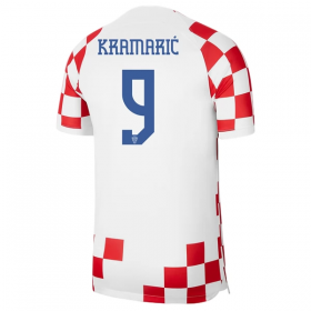 Koszulka Chorwacja Kramaric 9 Domowe Koszulki Piłkarskie World Cup 2022 Krótki Rękaw